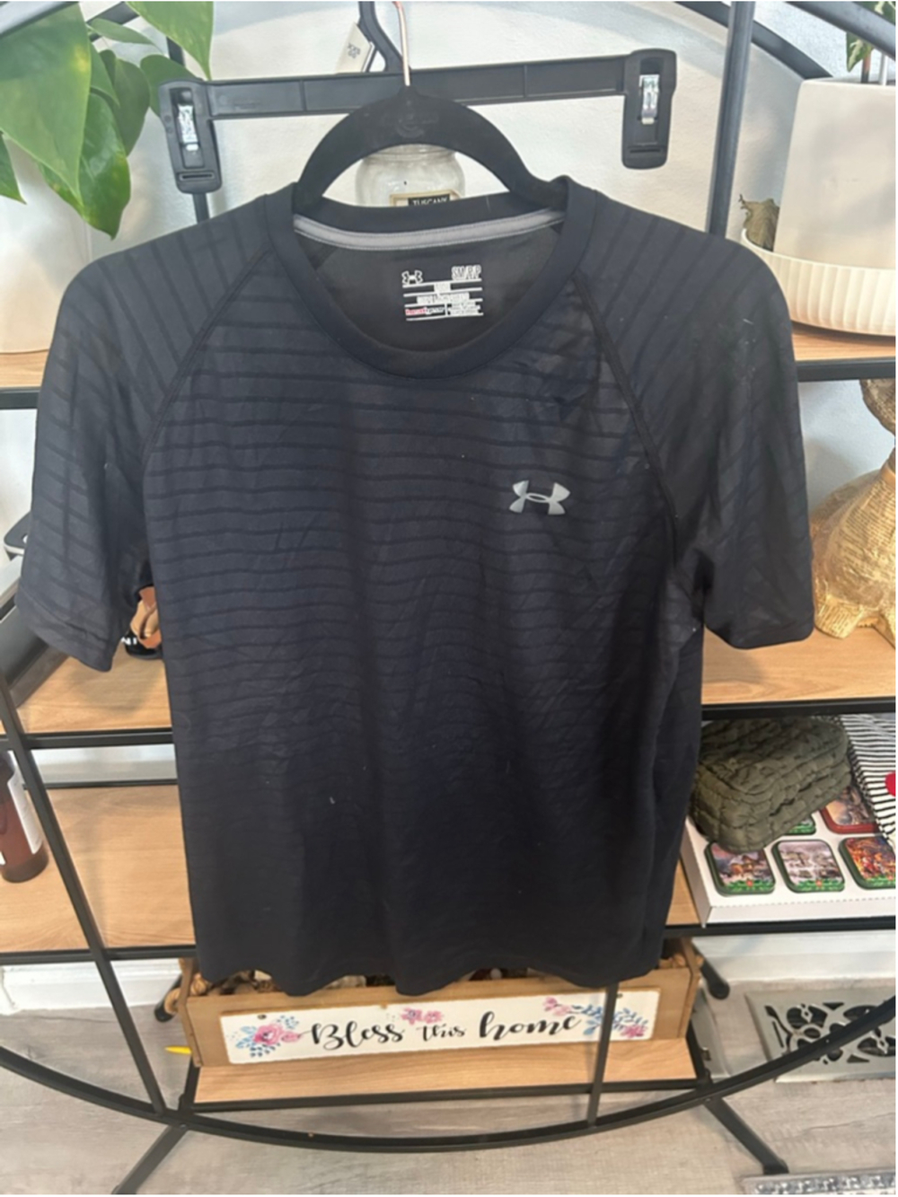 Men's Under Armour Black & Gray Short Sleeve Tee S
